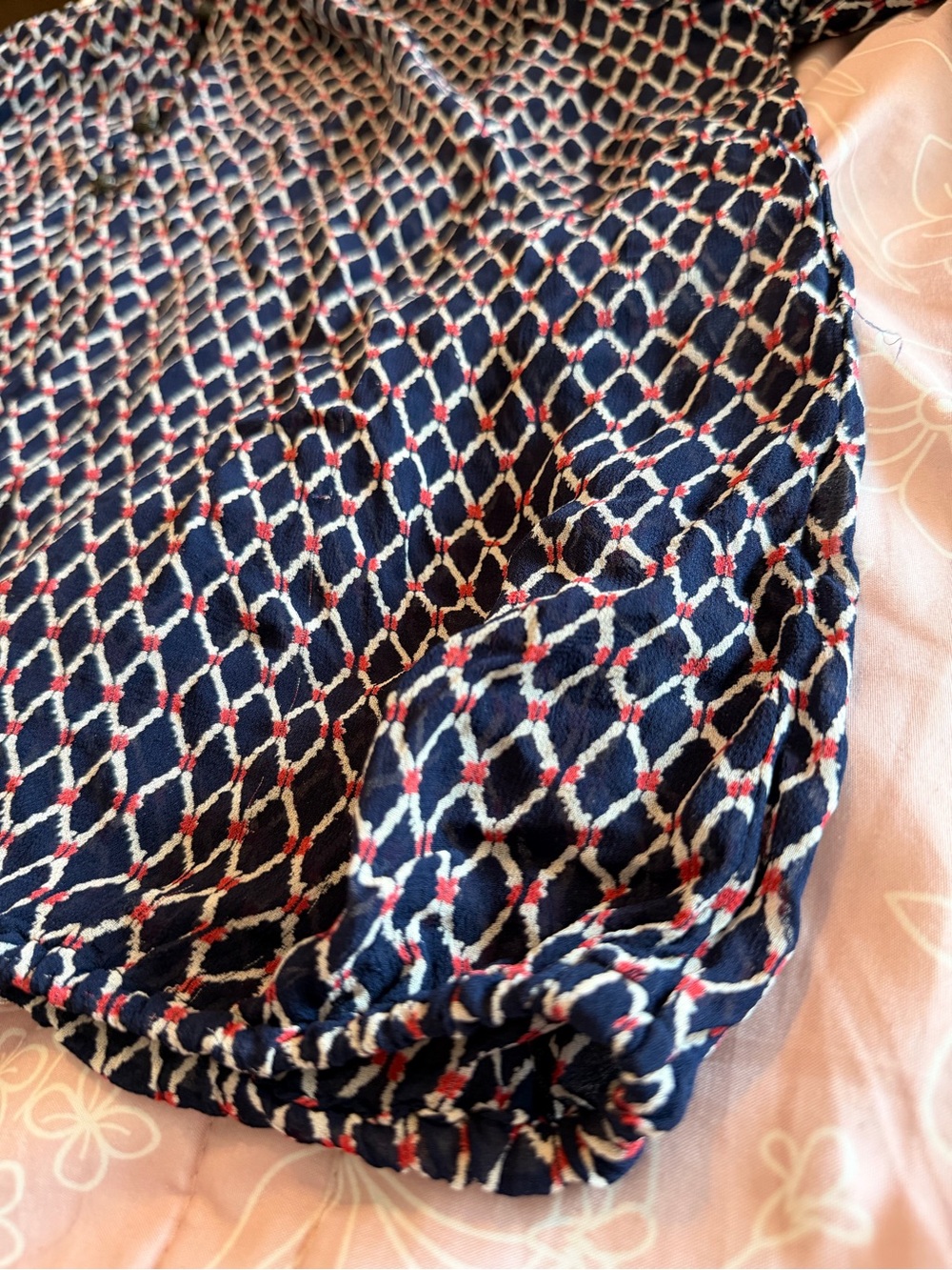 Lucky Brand Boho Geometric Diamond
Tassel Sheer Peasant Blouse - Size XL. EUC - Picture 10 of 12
